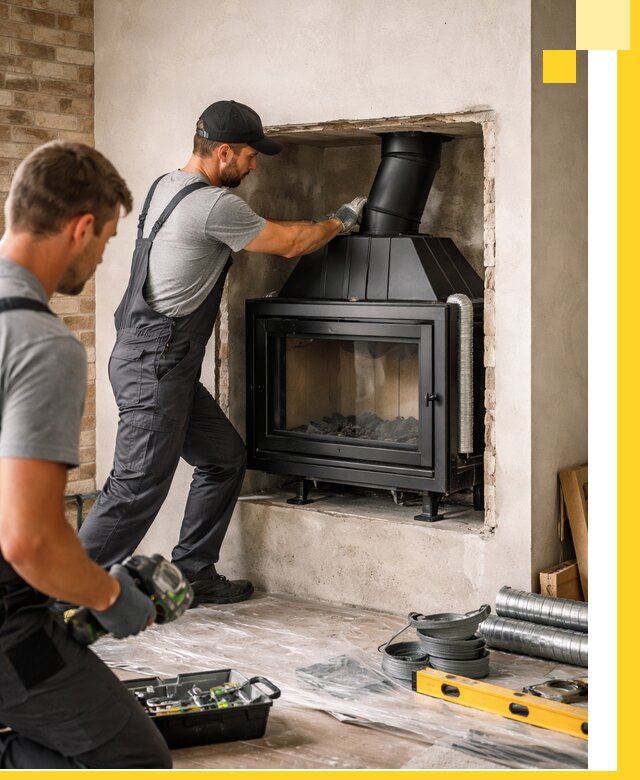Установка каминных топок в Майкопе: монтаж, подключение