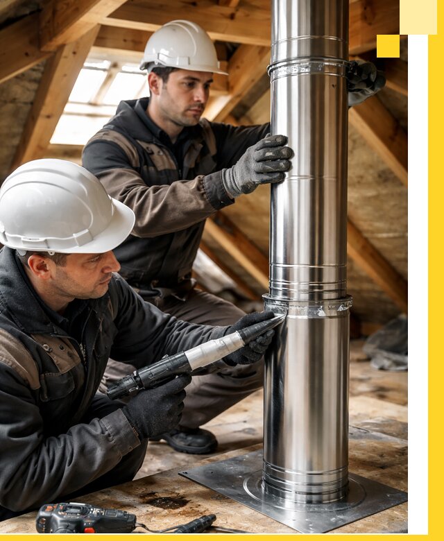 Монтаж дымоходов для каминов в Майкопе с гарантией качества