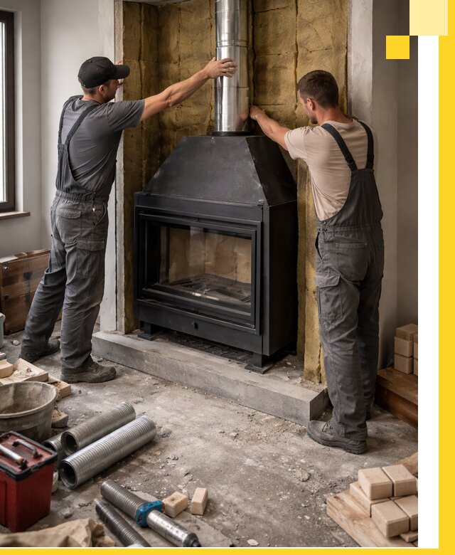 Изготовление и монтаж закрытых каминов в Майкопе под ключ