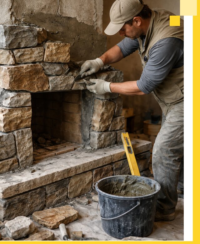 Изготовление и установка каменных каминов под ключ в Майкопе