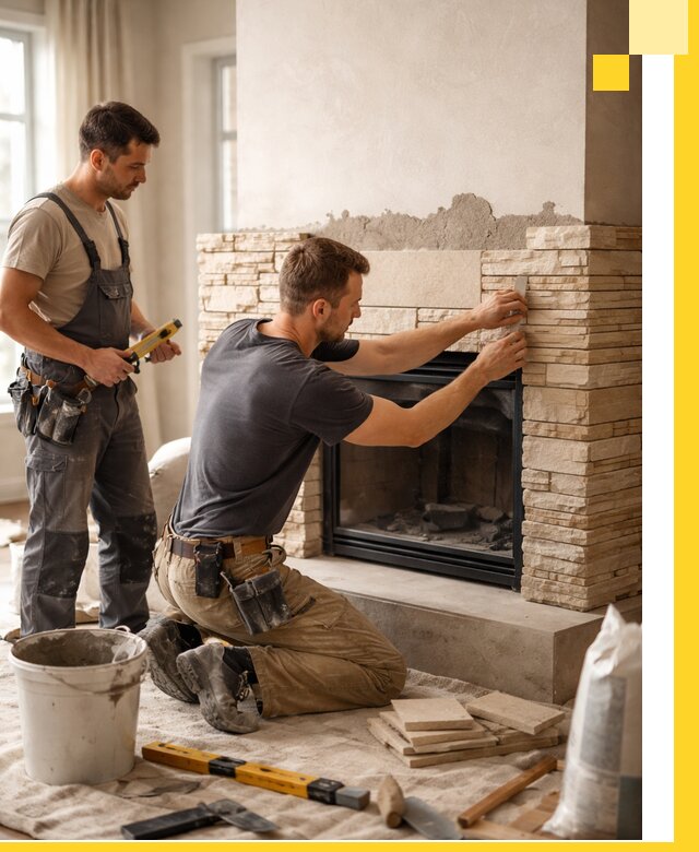 Установка и монтаж каминов для загородного дома в Майкопе