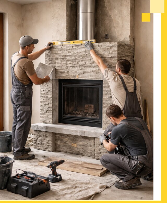 Профессиональный монтаж каминов под ключ в Майкопе для дома