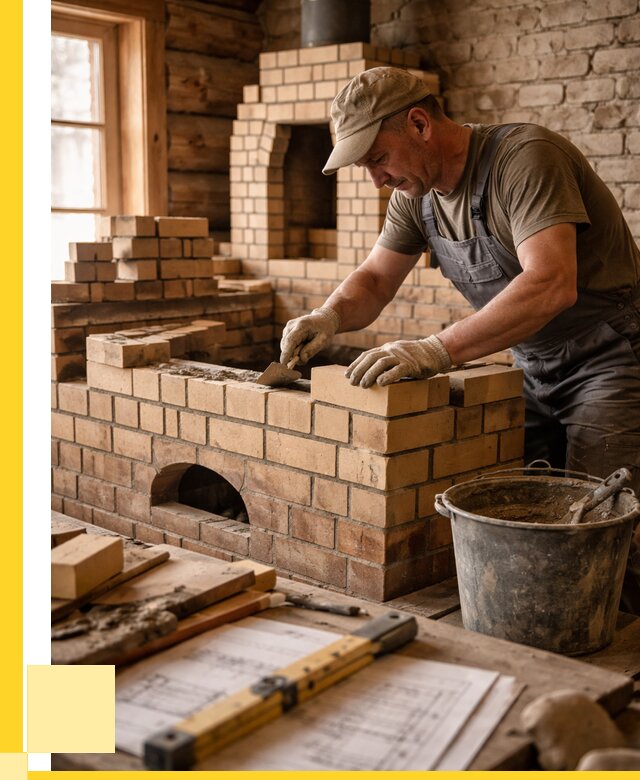 Кладка печей из кирпича в Майкопе цены от 30327 р. - ЭриданМкп