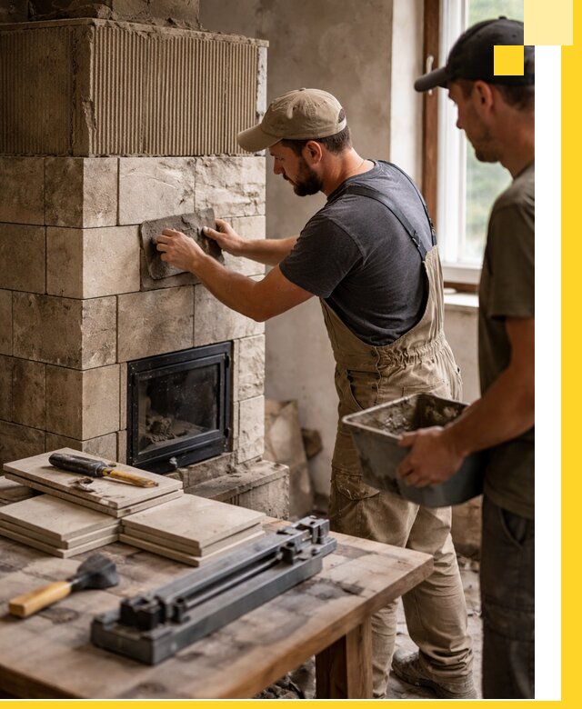 Профессиональная облицовка печей в Майкопе: керамика и камень