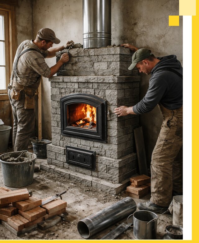 Производство, поставка и монтаж дровяных печей в Майкопе