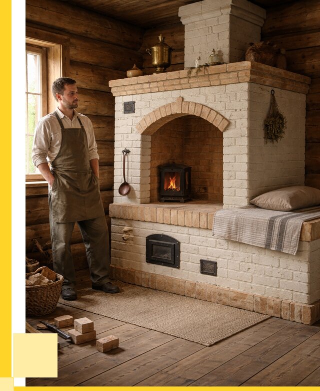 Русские печи с лежанкой под ключ в Майкопе от 151635 р. ЭриданМкп