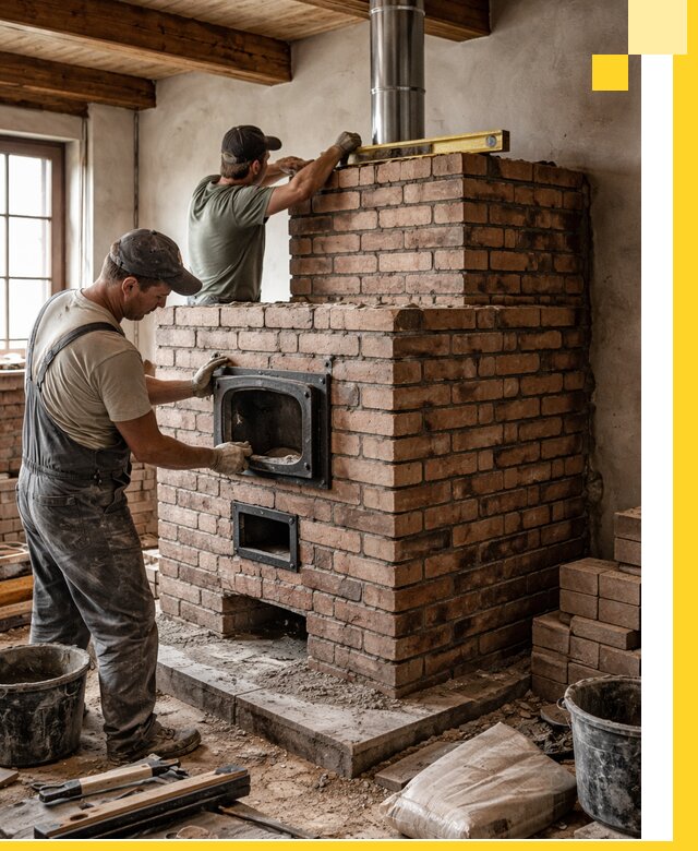 Печи для загородного дома под ключ в Майкопе — монтаж и сервис