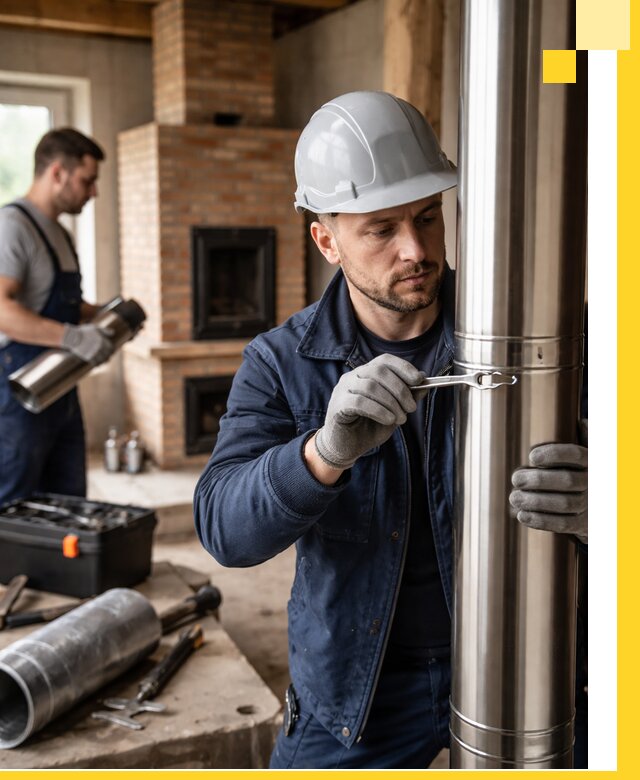 Профессиональный монтаж дымоходов для печей в Майкопе