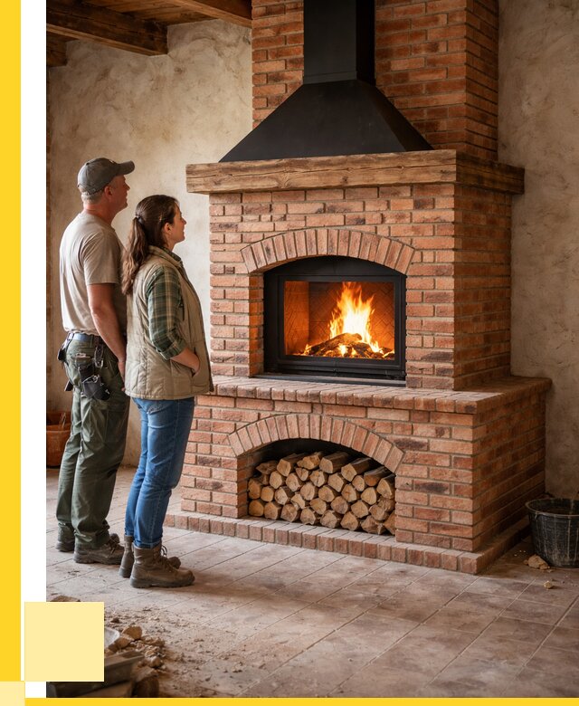 Печи камины из кирпича в Майкопе от 121308 р. | ЭриданМкп