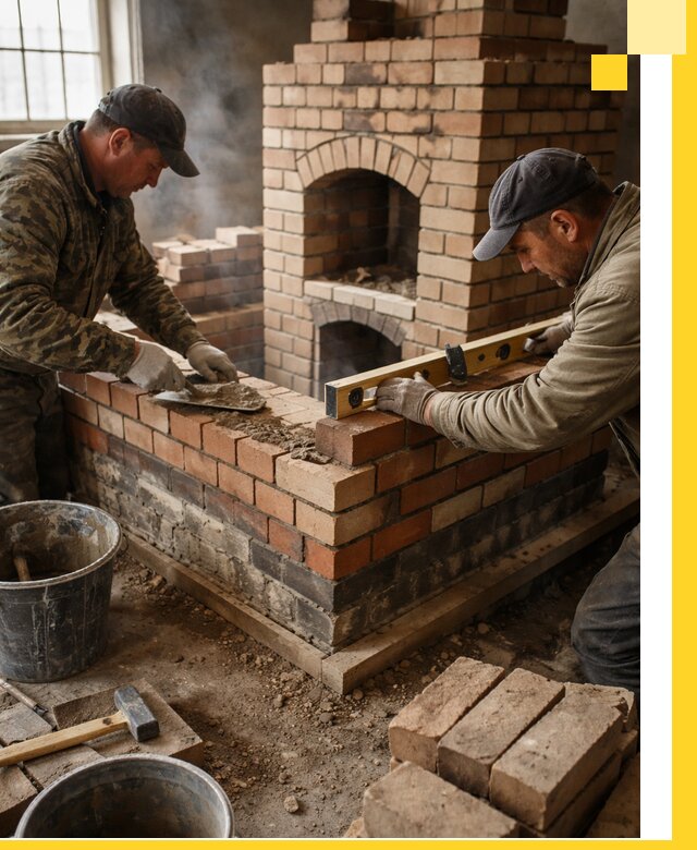 Изготовление и монтаж печей и каминов из кирпича в Майкопе