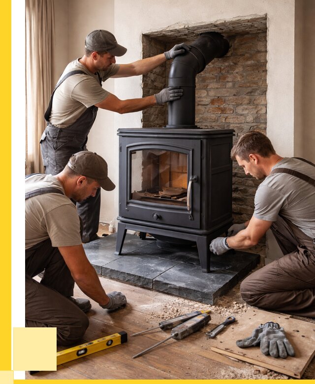 Монтаж печи камина в частном доме в Майкопе от 25273 р. | ЭриданМкп