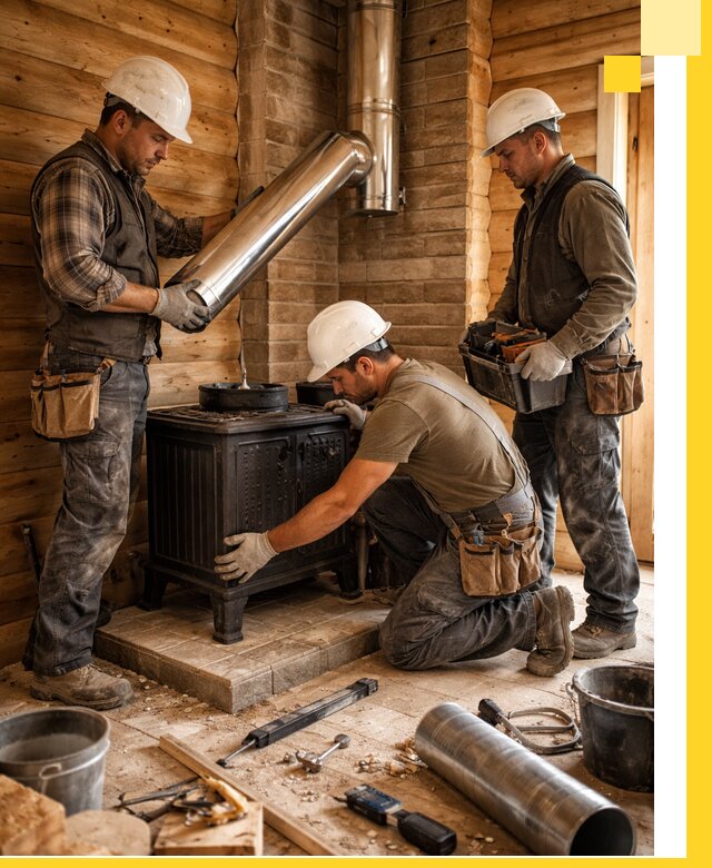 Профессиональный монтаж банных печей и дымоходов в Майкопе