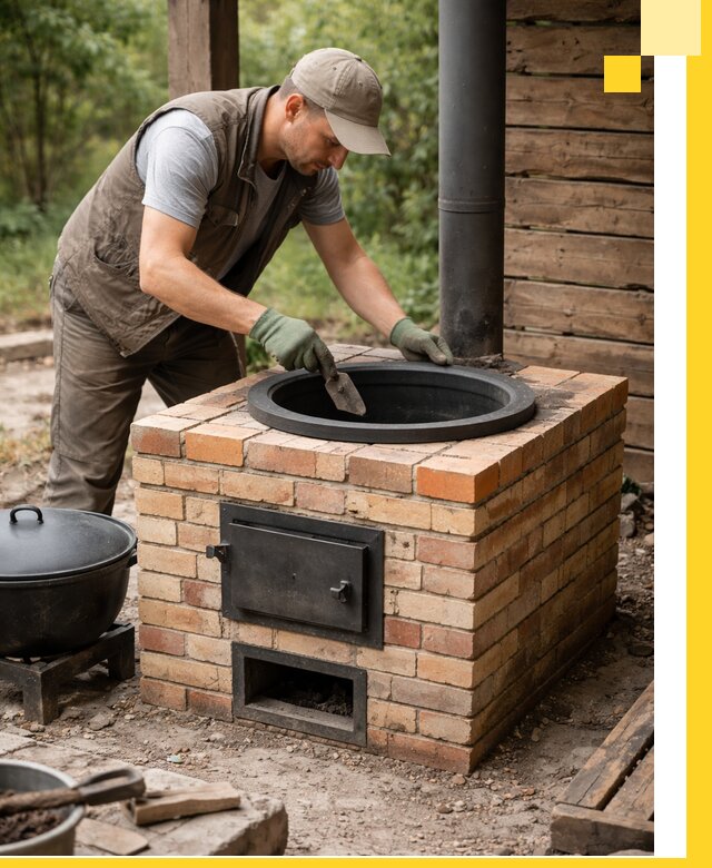 Изготовление и установка печей для казана в Майкопе под ключ