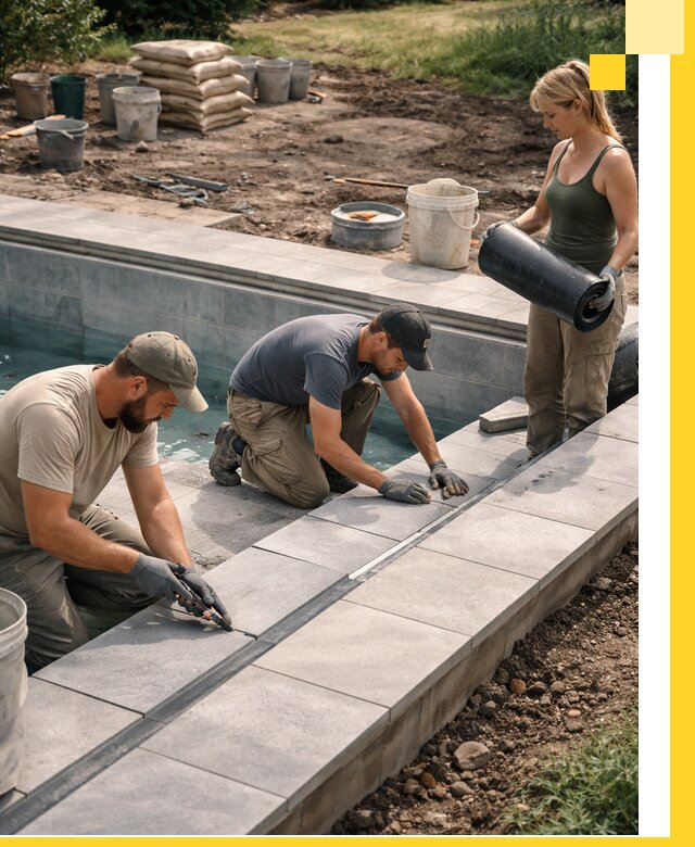 Строительство и монтаж уличных бассейнов под ключ в Майкопе