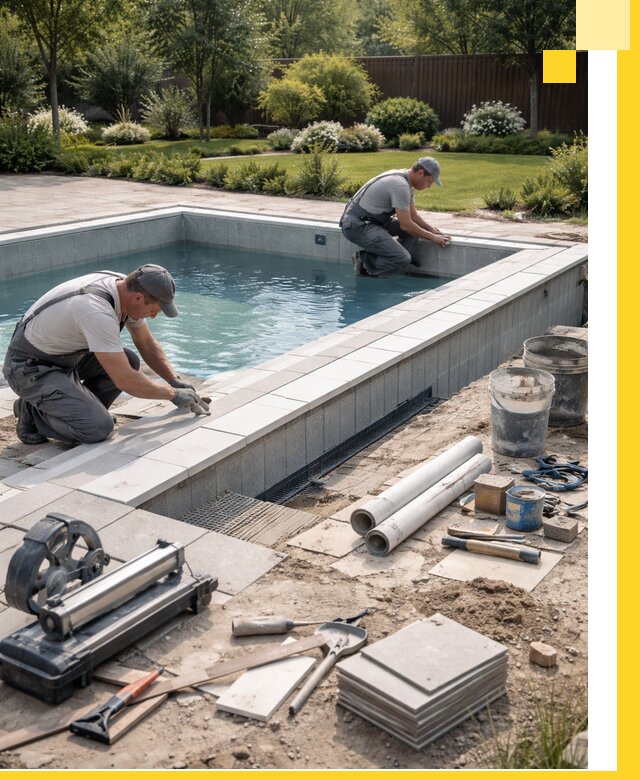 Строительство открытых бассейнов под ключ в Майкопе профессионально