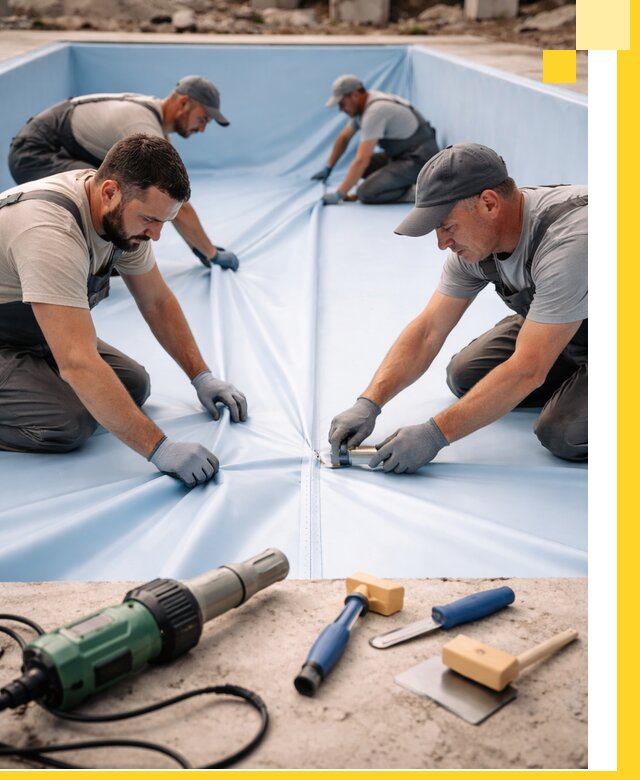 ПВХ пленка для бассейнов с монтажом и гарантией в Майкопе