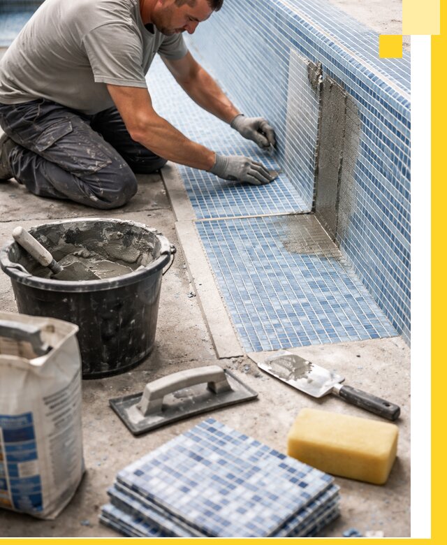 Укладка и ремонт мозаики для бассейнов под ключ в Майкопе