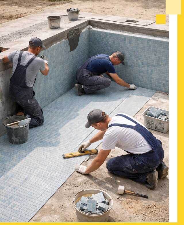 Укладка и установка плитки для бассейнов под ключ в Майкопе