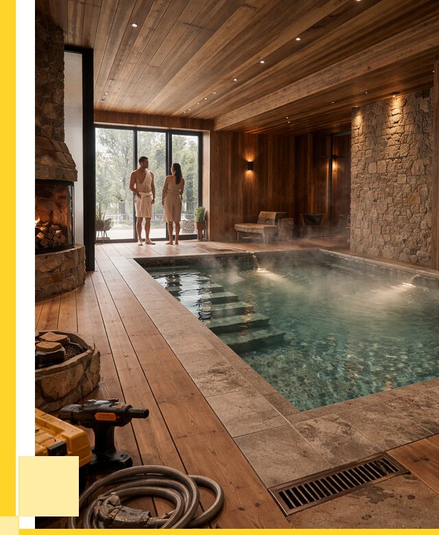 Проекты бань с бассейном под ключ в Майкопе от 75818 р., ЭриданМкп