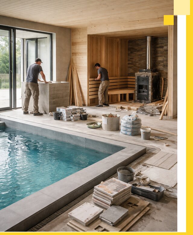 Проектирование и строительство бань с бассейном в Майкопе