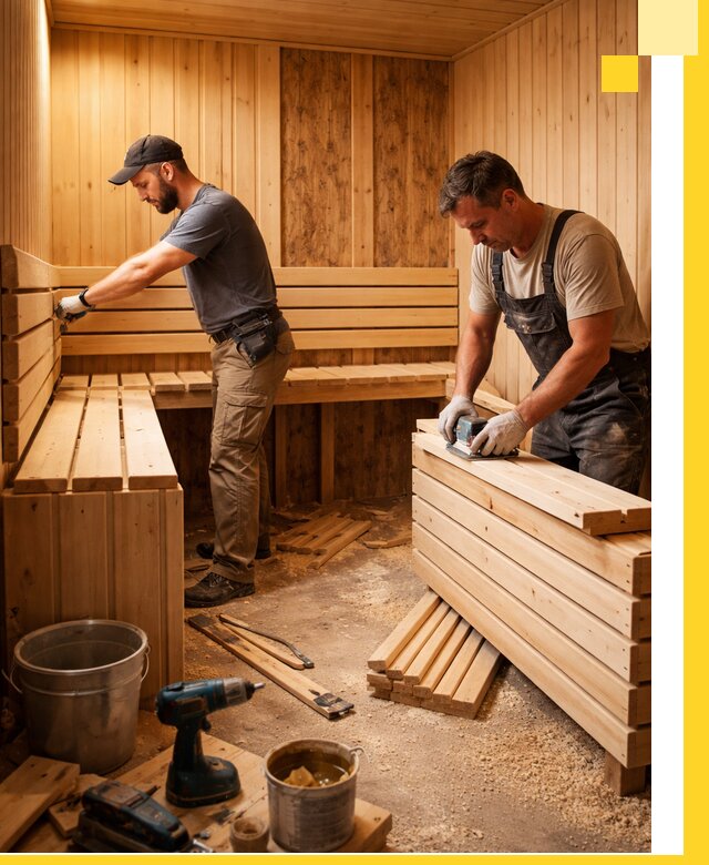 Профессиональный комплексный ремонт саун под ключ в Майкопе