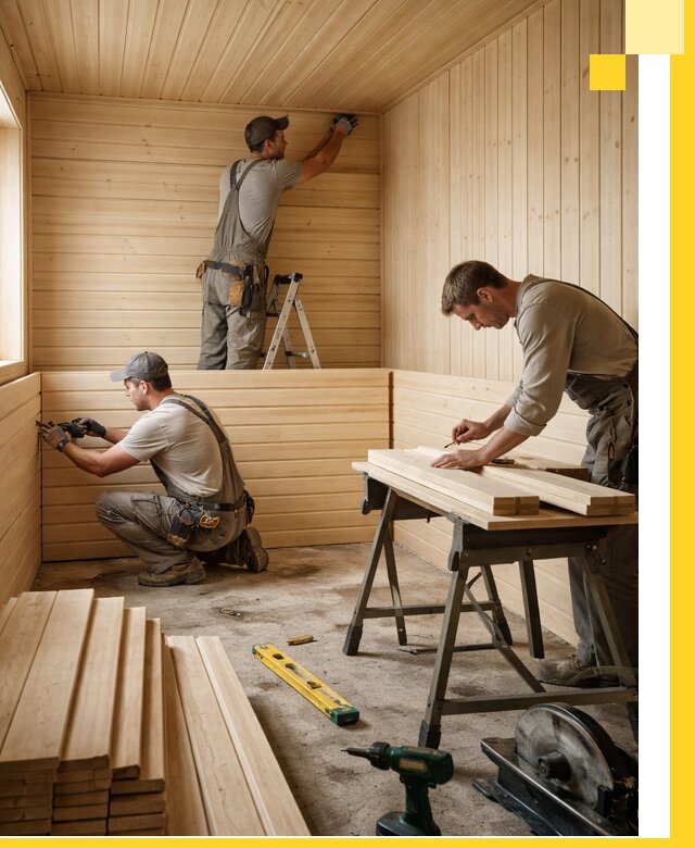 Обшивка саун в Майкопе из натуральной древесины под ключ