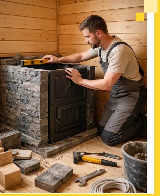 Производство и установка печей для саун под ключ в Майкопе