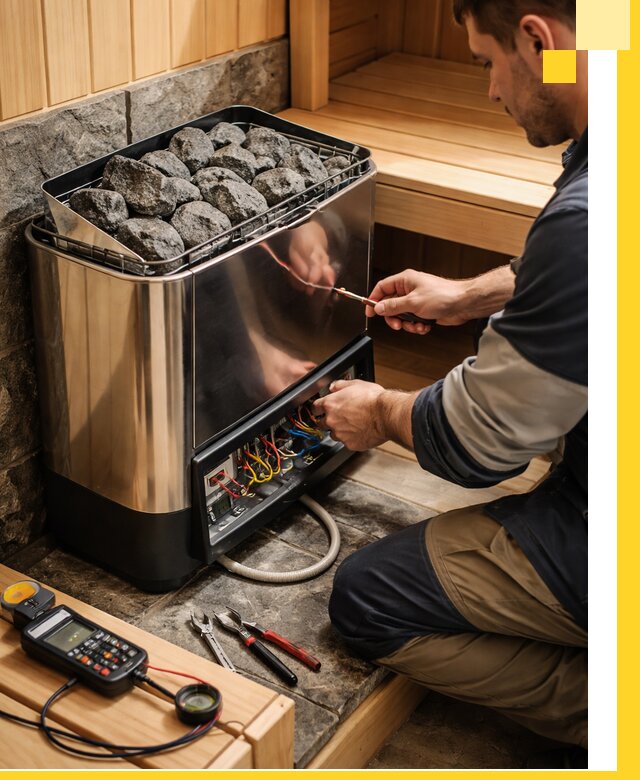 Продажа и установка электрокаменок для саун в Майкопе