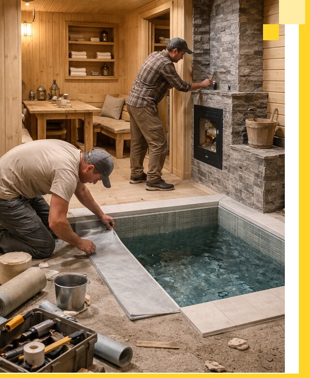 Строительство бань с комнатой отдыха под ключ в Майкопе