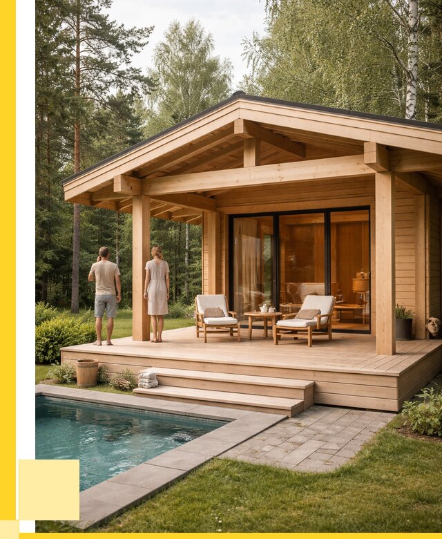 Бани с террасой под ключ в Майкопе от 606540 р. | ЭриданМкп