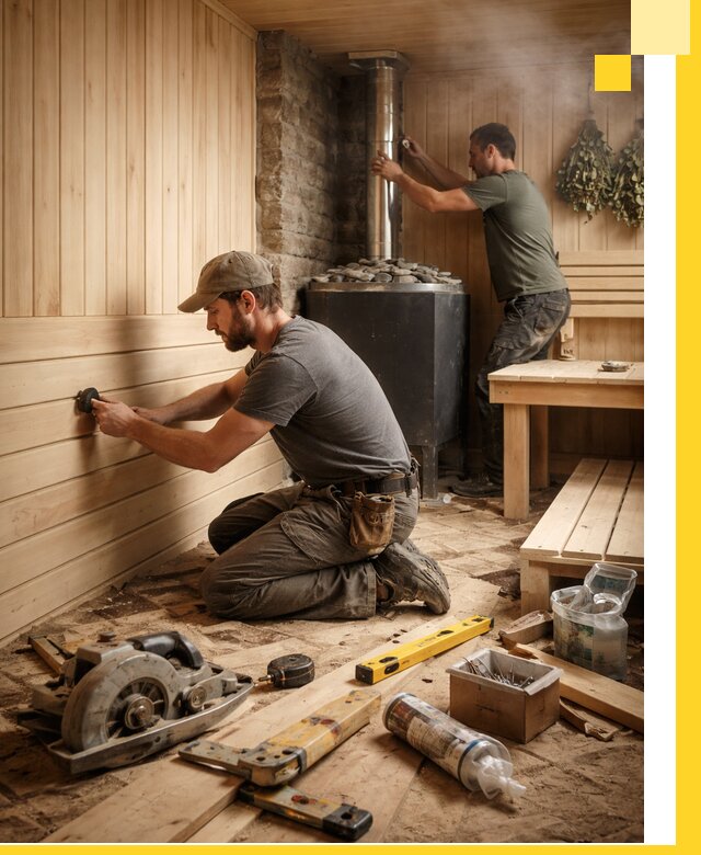 Полное строительство и оснащение парных под ключ в Майкопе