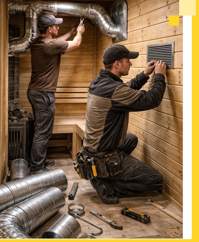 Проектирование и монтаж вентиляции бани в Майкопе под ключ