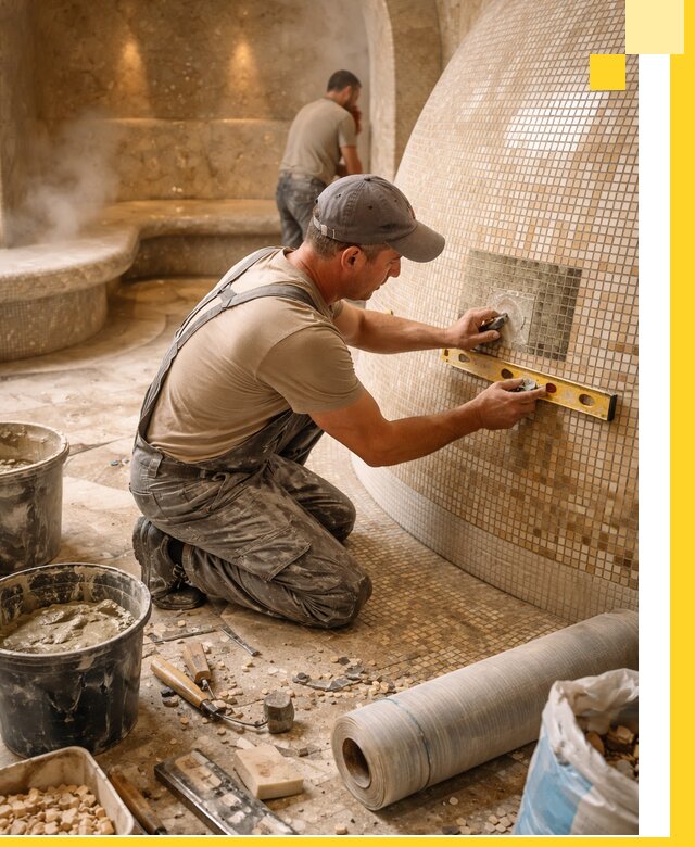 Хамам под ключ в Майкопе: проектирование, строительство, отделка