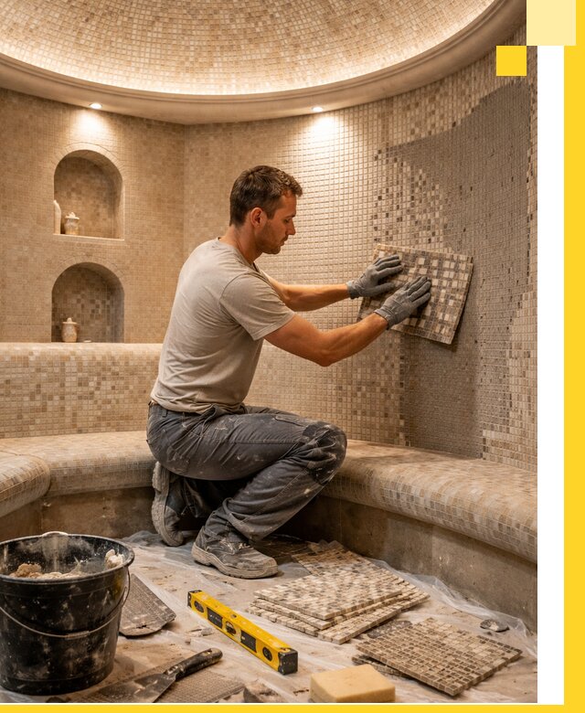 Устройство и монтаж домашнего хамама под ключ в Майкопе