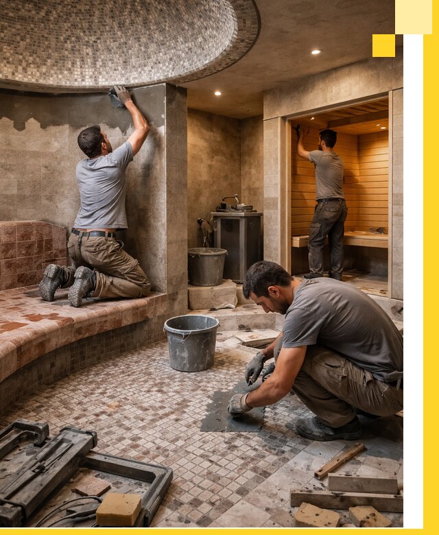 Проект и строительство хамама бани и сауны под ключ в Майкопе