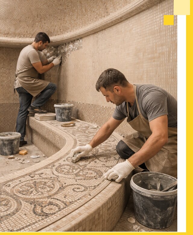 Плитка для хамама в Майкопе, укладка, подбор и поставка