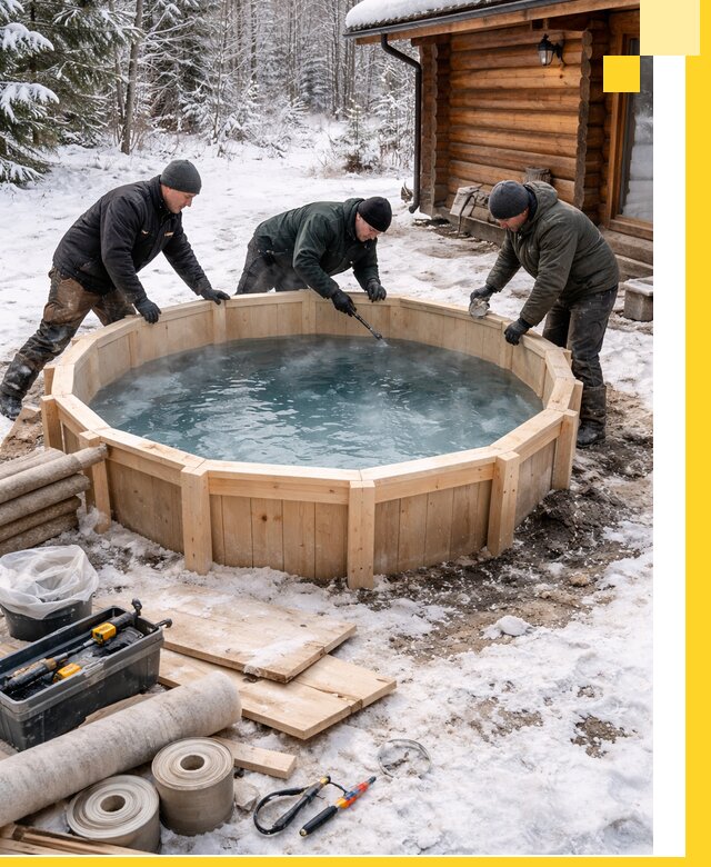 Изготовление и установка ледяных купелей под ключ в Майкопе